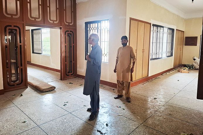 Das neue Gewerkschaftshaus der NTUF in Karatschi.