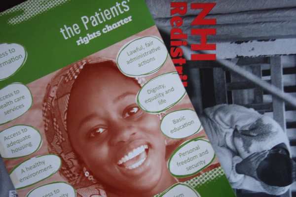 Aufklärung über Patientenrechte des People's Health Movement in Südafrika.